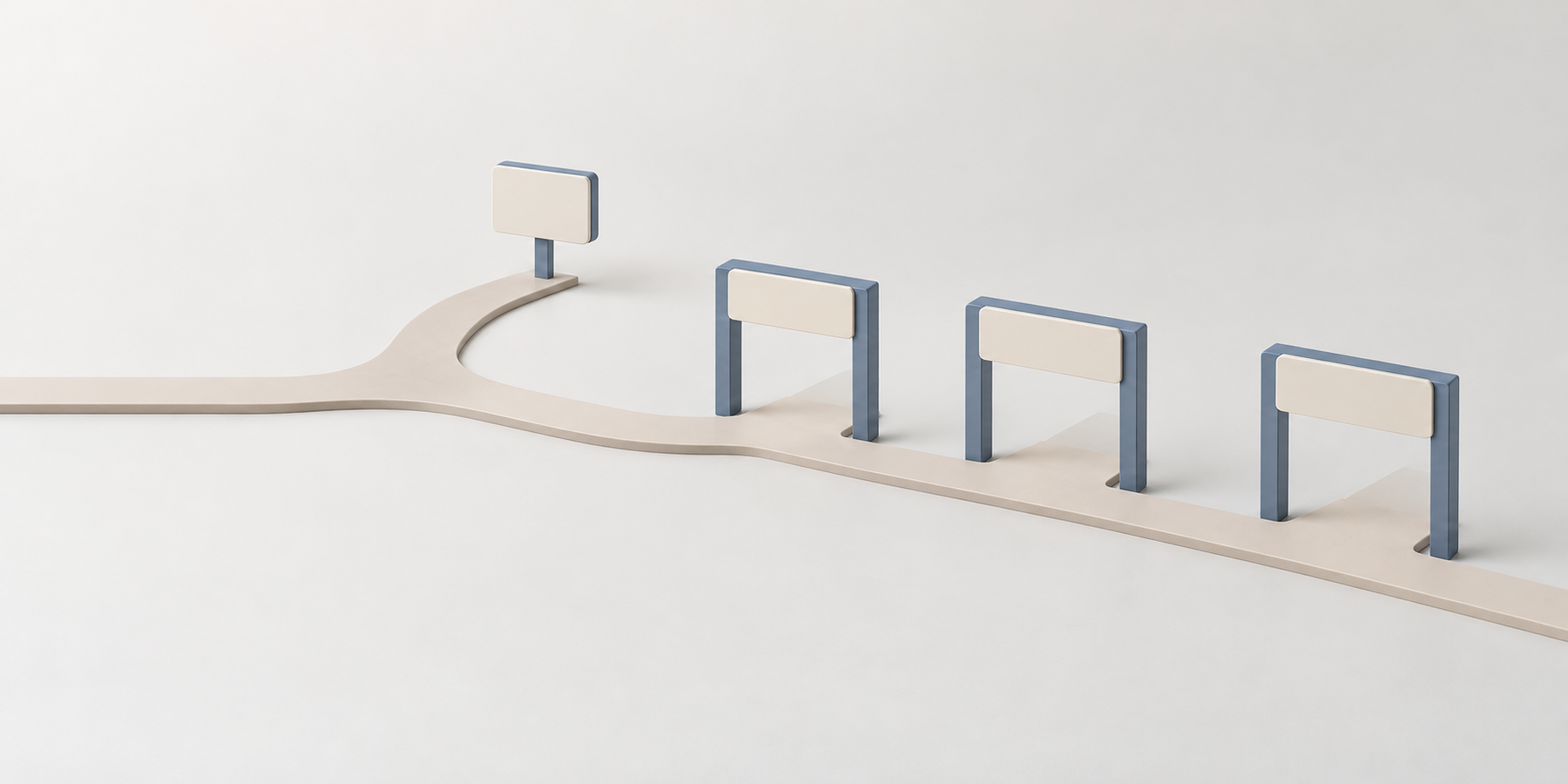 A forked decision path starting from a flat week, first branching to a data check, then to three ordered gates for fuel, movement, and a prescriber conversation.